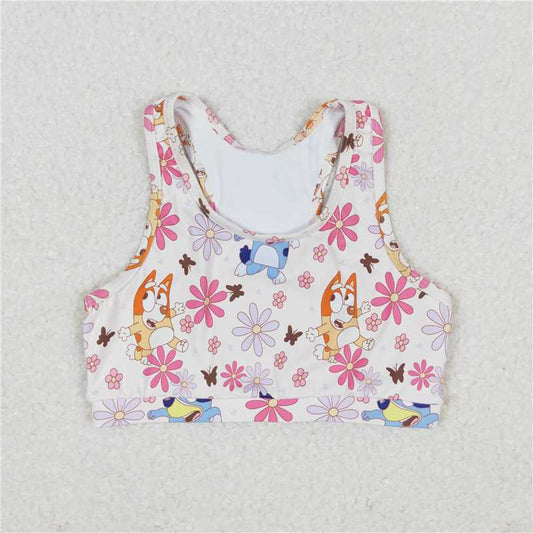 GT0516  Baby Girls Cartoon Dog Crop Top