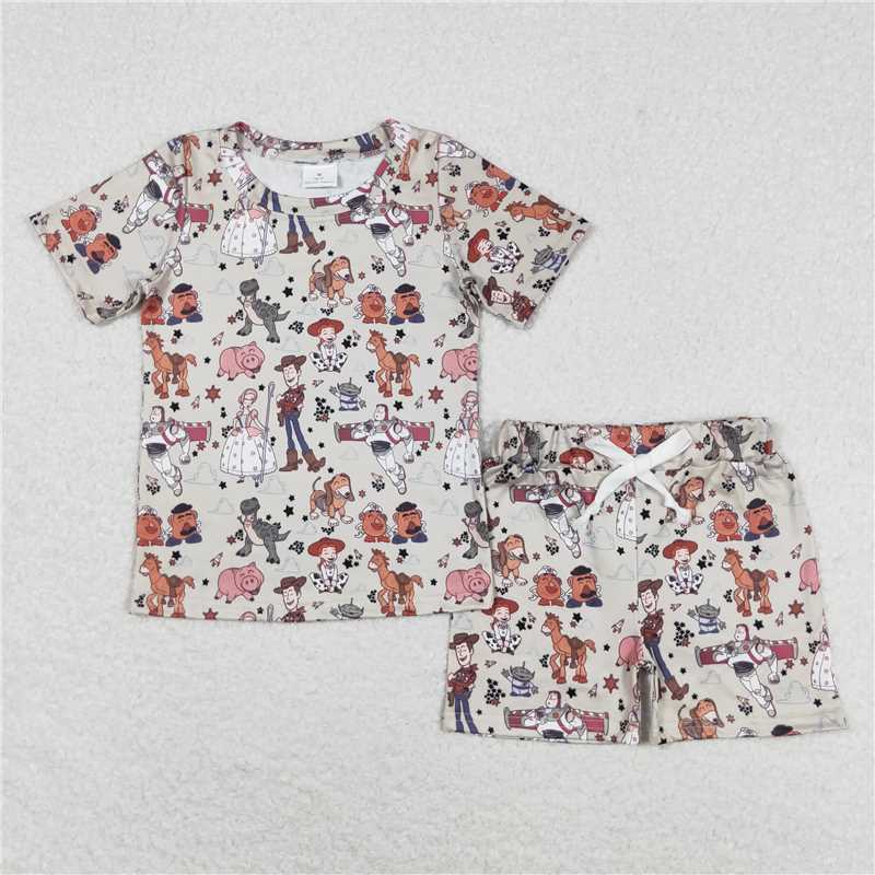 BSSO0659 Baby Girls Toys Short Sleeve Shirt Shorts Outfits Clothes Sets