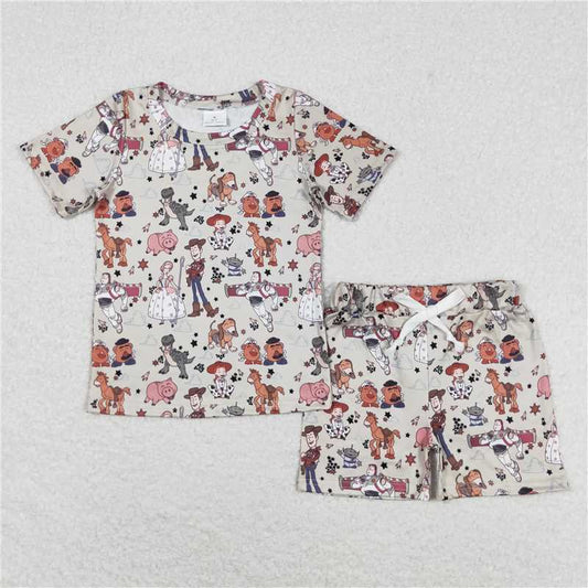 BSSO0659 Baby Girls Toys Short Sleeve Shirt Shorts Outfits Clothes Sets