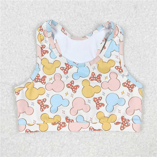 GT0515  Baby Girls Cartoon Mouse Crop Tank Top