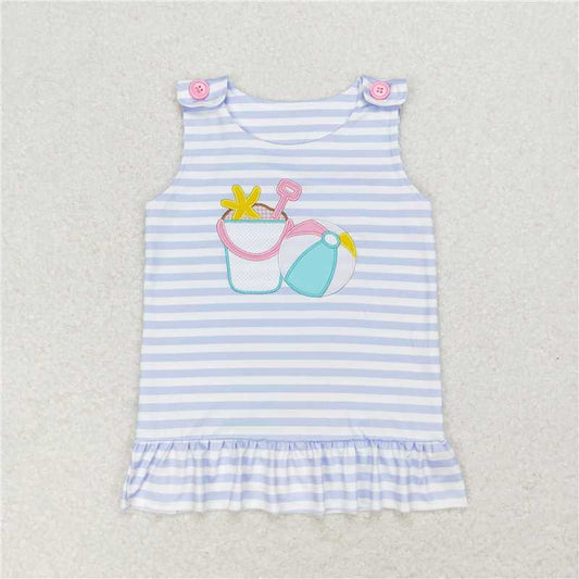 GT0568  Baby Girls Summer Beach Ball Toy Sleeveless Dress