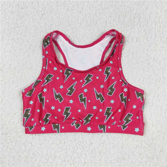 GT0519  Baby Girls Hot Pink Flash Vest Crop Top
