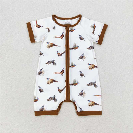 SR1657 Baby Boys Sibling Brother Wild Chicken Rompers Shorts Clothes Sets