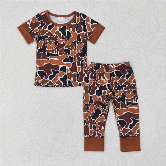 BSPO0439 Sibling Baby Boys Camouflage Hunting Bamboo Shirt Pants Pajamas Clothes Sets