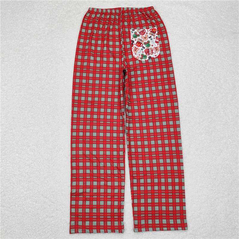 Adults Christmas drawstring straight trousers