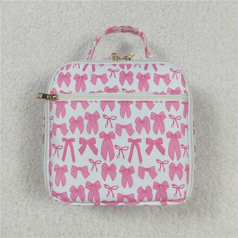 USA Warehouse (IN STOCK) BA0284 Pink bow kids girls lunch box bag