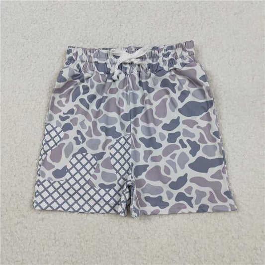 USA Warehouse (IN STOCK) SS0647 Grey camo ice cream sprinkle baby boy shorts