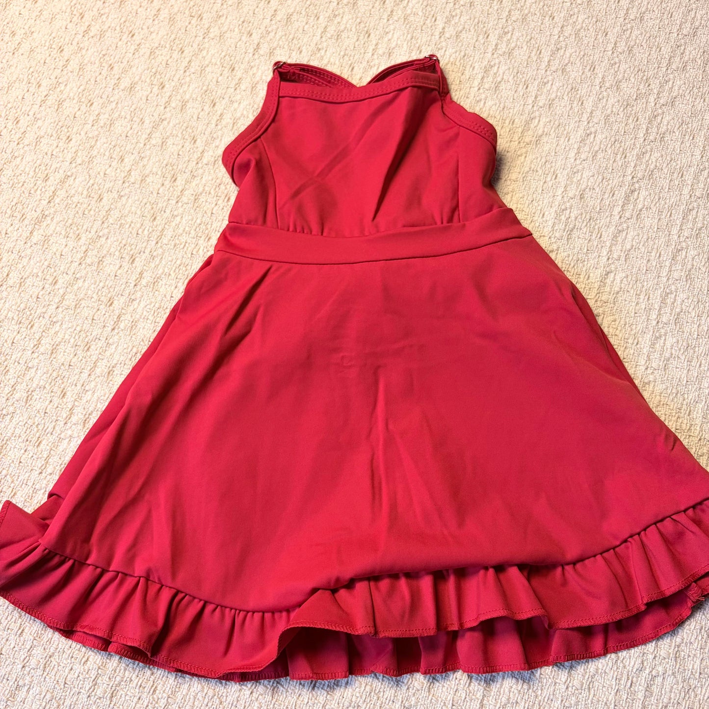 0526 RTS Sibling Baby Girls Knit Knee Length Active Wear Athletic Dresses