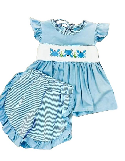 GSSO0927  Pre-order baby girls clothes  flying sleeves top with shorts kids summer set