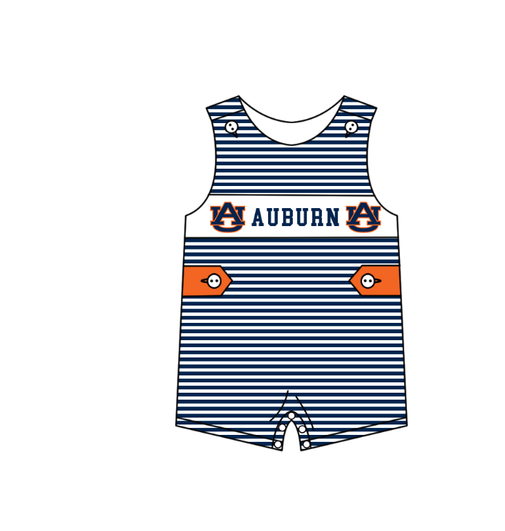 CUSTOM MOQ 5 Sibling Boys Baby Girls Azure Stripe Top Ruffles Shorts Clothes Set Knee Length Dress Rompers