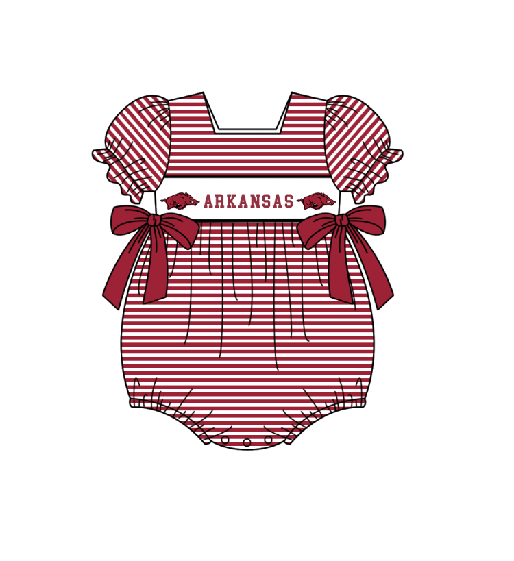 CUSTOM MOQ 5 Sibling Baby Kids Dark Red Stripe Top Ruffles Shorts Clothes Set Knee Length Dress Rompers