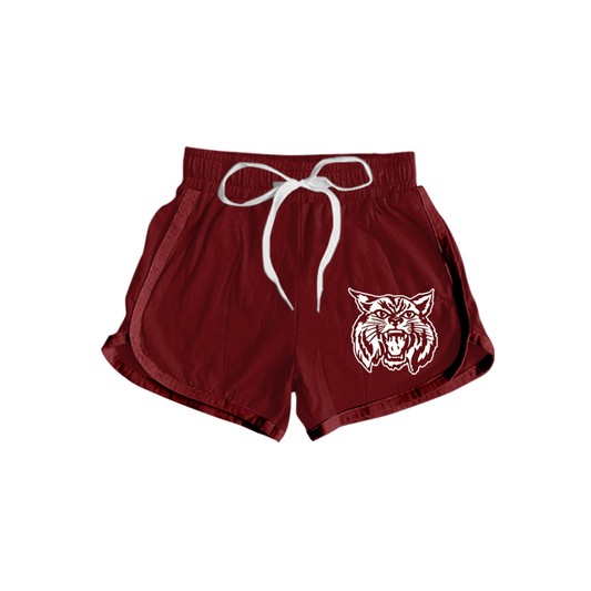 3.6 CUSTOM MOQ 5 Baby Kids Cute Fashion Bright Red Cat Summer Bottom Team Shorts