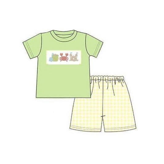 BSSO0910  Pre-order baby boy clothes short sleeve top with shorts kids summer set