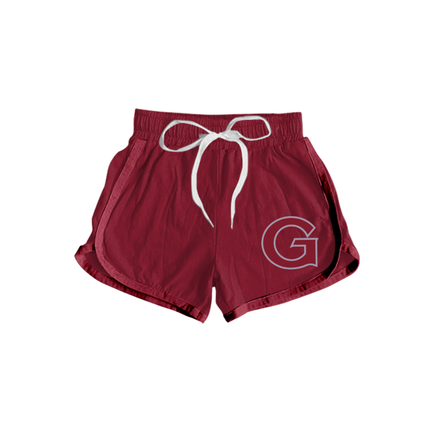 3.6 CUSTOM MOQ 5 Baby Kids Cute Fashion Bright Red G Summer Bottom Team Shorts
