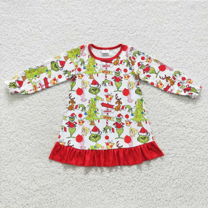 Girls Boys Green Face Rompers Pants Pajamas Sets