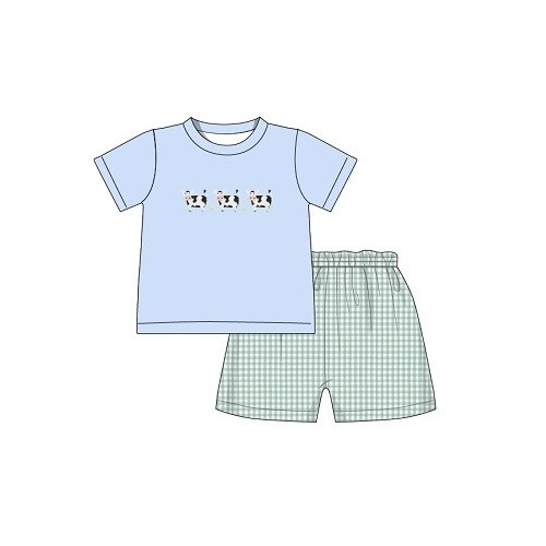 BSSO0935  Pre-order baby boy clothes short sleeve top with shorts kids summer set