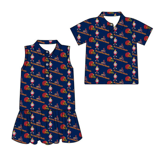 3.11 CUSTOM MOQ 5 Sibling Boys Baby Girls Summer Fashion Short Sleeve Blue Red Hat Shirt Sleeveless Dress Team Clothes Sets