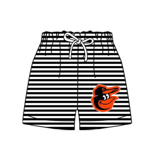 CUSTOM MOQ 5 Cute Comfortable Clothing For Kids Baby Kids Summer Black·Stripe Bottom Team Shorts