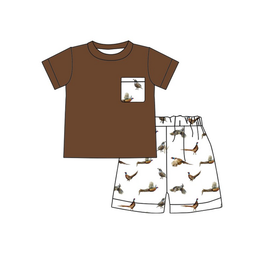 BSSO0925  Pre-order baby boy clothes short sleeve top with shorts kids summer set