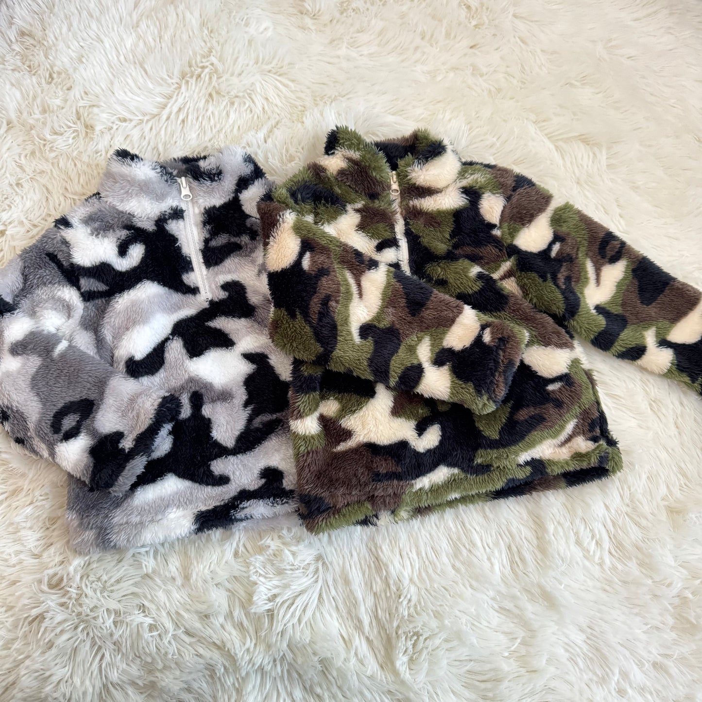 11.26 RST Sibling Brother Baby Boys Fall Camouflage Zip Pullovers Tee Tops