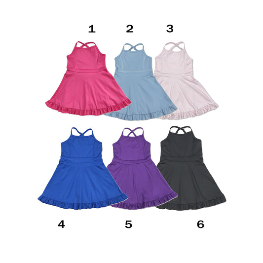 RTS Sibling straps ruffle baby girls summer active wear