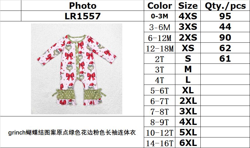 RTS no moq  LR1557 Kids girls autumn clothes long sleeve with romper