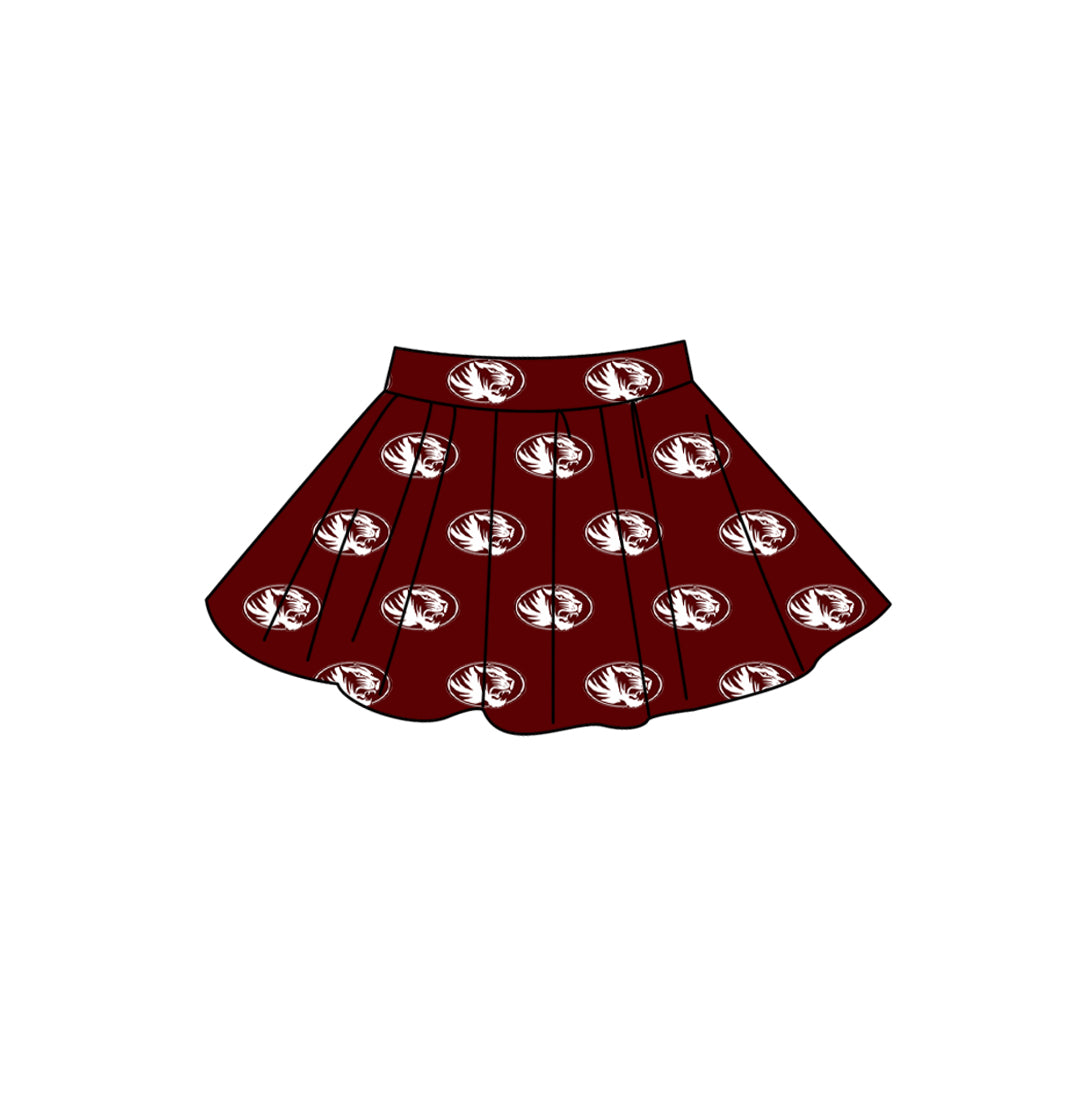 CUSTOM MOQ 5 summer teams Baby Girls Summer Casual Solid Color Summer Team Skirt
