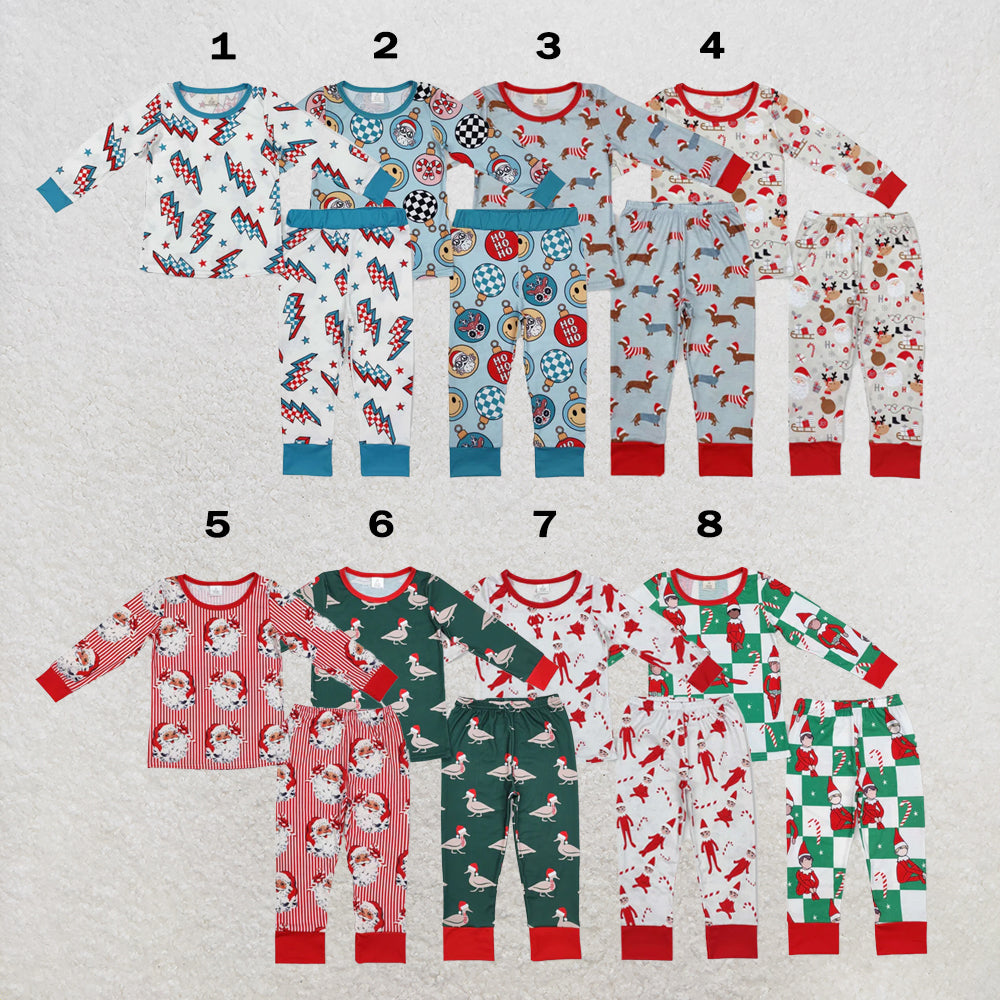 RTS Sibling Baby Kids Christmas  Top Pant Pajamas Clothes Sets