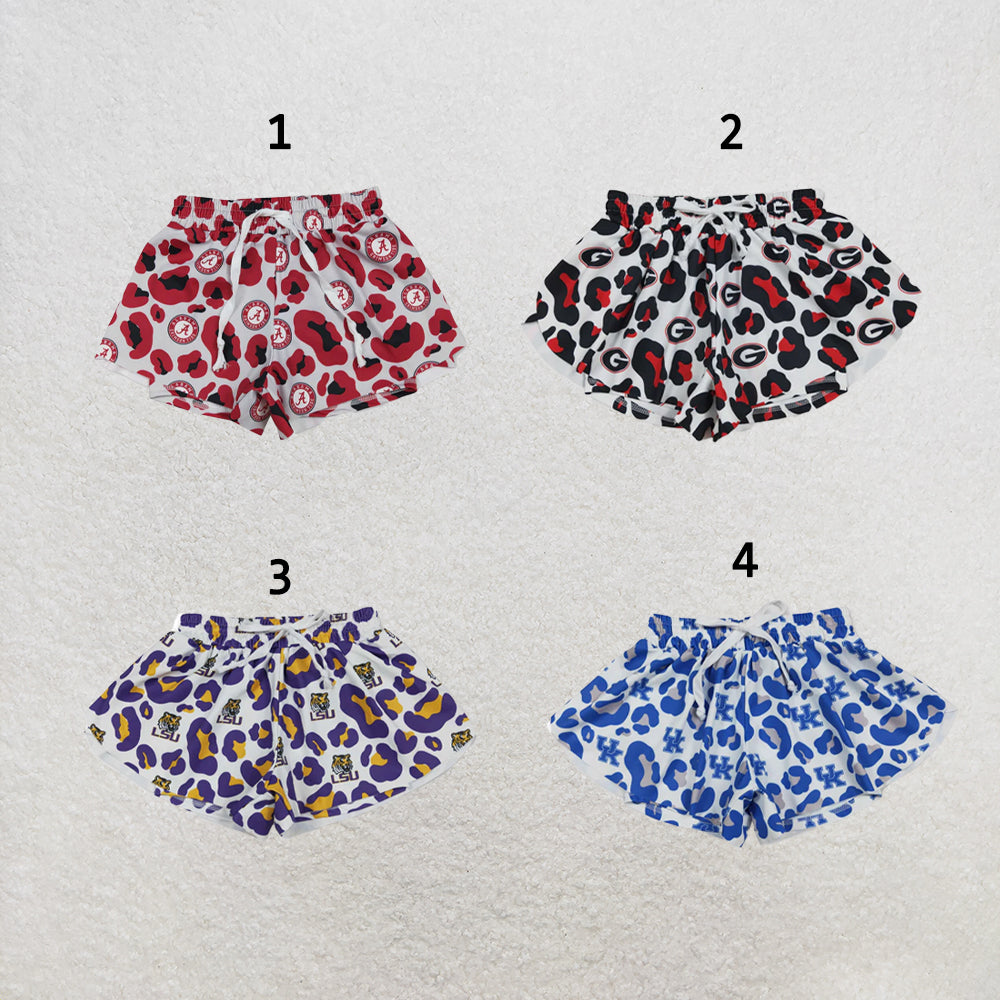 RTS Sibling Baby Girls Leopard Go Team Yoga Active Butterfly Shorts Bottom