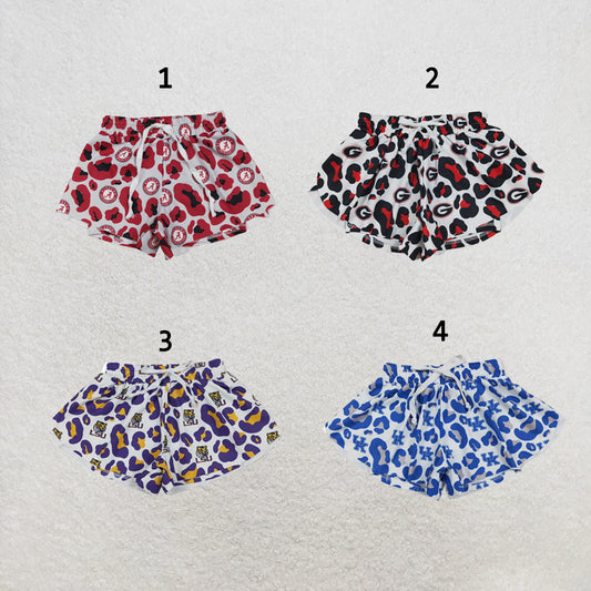 RTS Sibling Baby Girls Leopard Go Team Yoga Active Butterfly Shorts Bottom