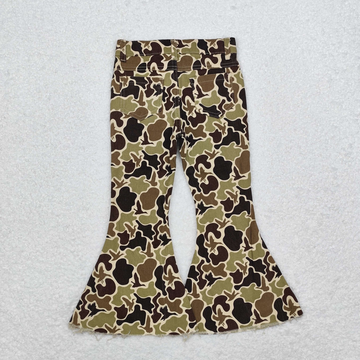 RTS no moq  P0529 Duck camouflage denim trousers