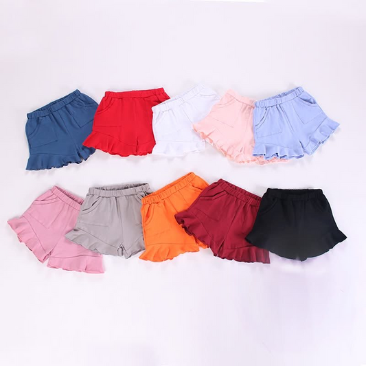 8.26  Pre order baby girls clothes cotton colorful summer shorts