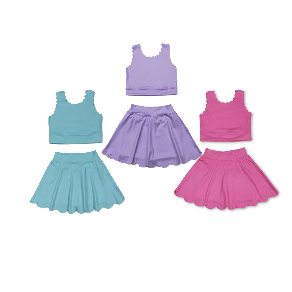 RTS Sibling sleeveless top skirt shorts kids girls active set
