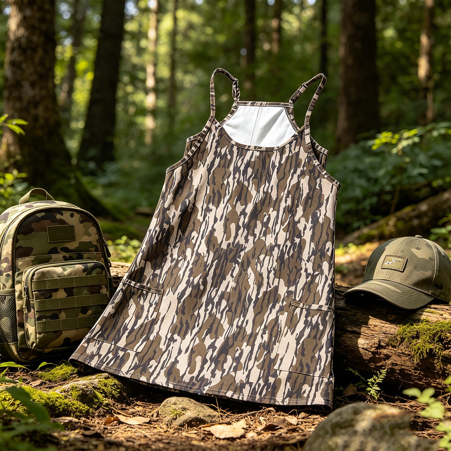 GSD2744 RTS NO MOQ （In stock）Camo straps adult women summer athletic dress