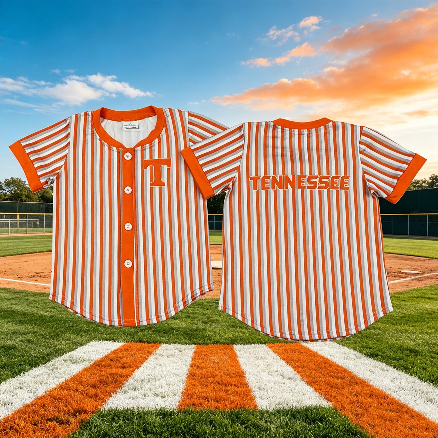 BT1747 RTS NO MOQ （In stock ）Short sleeves stripe T kids boys button down team shirt