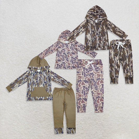USA Warehouse (IN STOCK)  Kids Boys Camo Hoodie Pants Clothing Set Comfortable And Stylish Outfit for Children