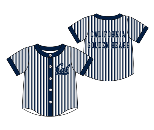 3.5 CUSTOM MOQ 5 Cute Kids Clothing Baby Kids Blue Gray Stripe Short Sleeve Team T-shirts Top