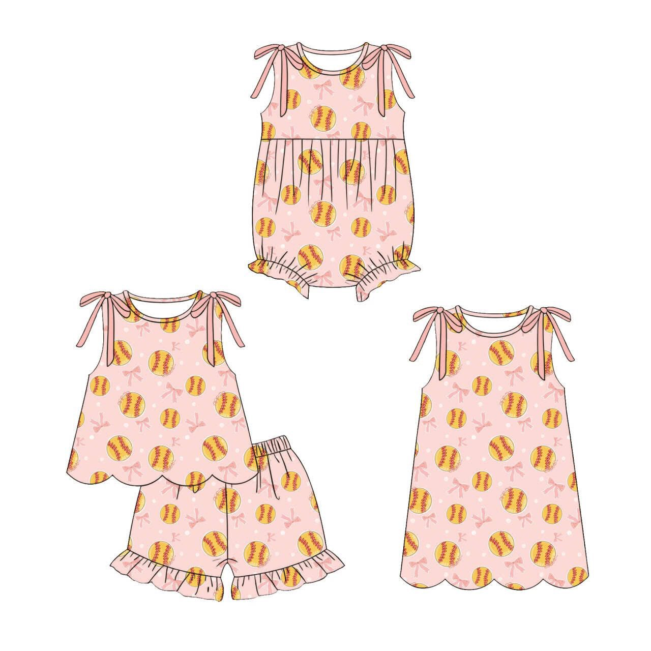 4.7 Pre order No Moq Baby Girls Tunic Ruffle Short Clothes Set romper and dress