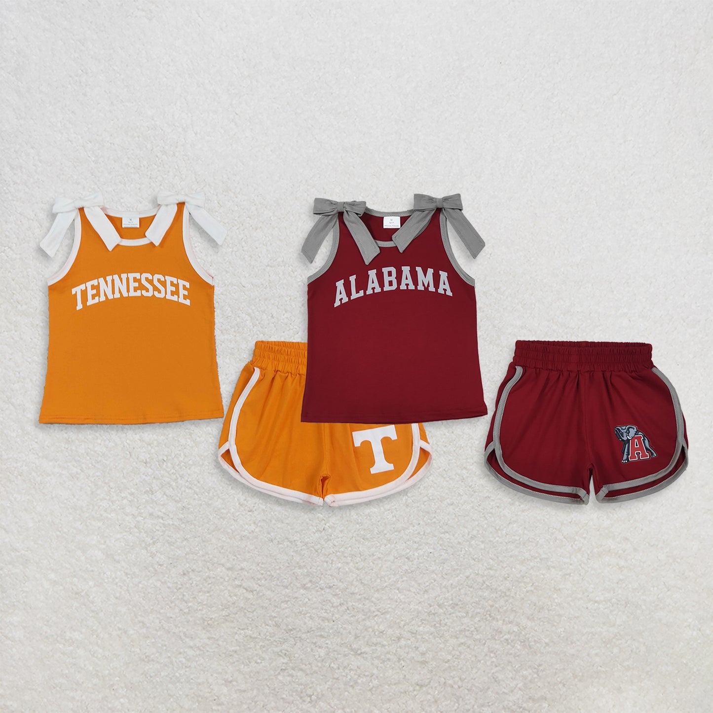 RTS Sibling Sleeveless bow top shorts team girls outfits