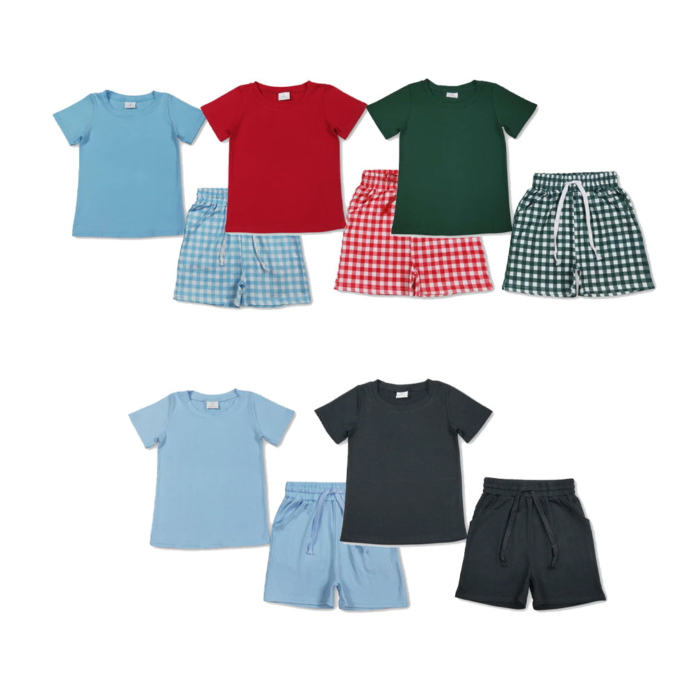 RTS Sibling Short sleeves top pockets shorts boys summer outfits