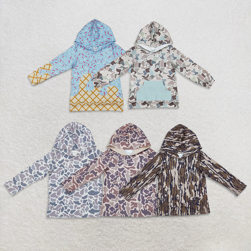 USA Warehouse (IN STOCK)  Long Sleeves Camouflage Deer Duck Kids Boys Hoodie Outdoor Casual Streetwear for Children
