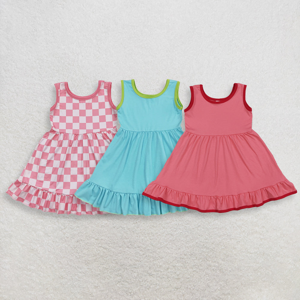4.13 RTS Sibling Sleeveless ruffle baby girls summer dress