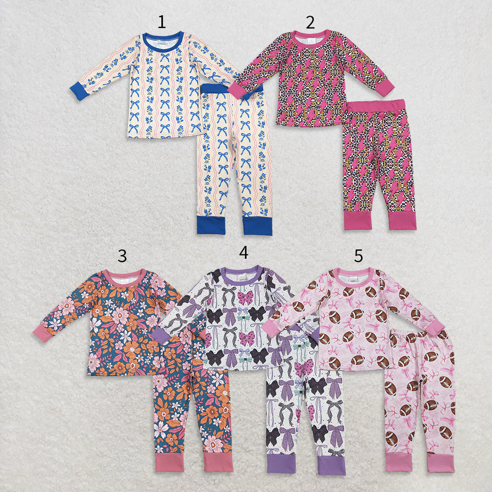 10.16 RTS Sibling Baby Girls Long Sleeve Tops Ruffle Pants Pajamas Sets