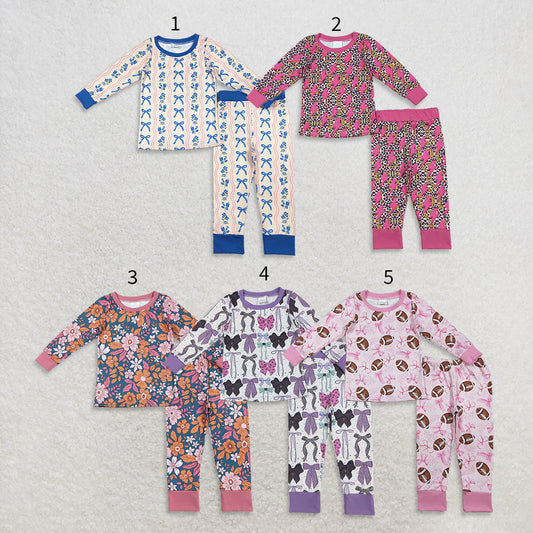 10.16 RTS Sibling Baby Girls Long Sleeve Tops Ruffle Pants Pajamas Sets