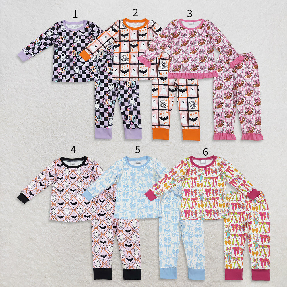 10.15 RTS Sibling Baby Girls Long Sleeves Tops Tunic Pants Pajamas Clothes Sets