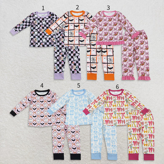 10.15 RTS Sibling Baby Girls Long Sleeves Tops Tunic Pants Pajamas Clothes Sets