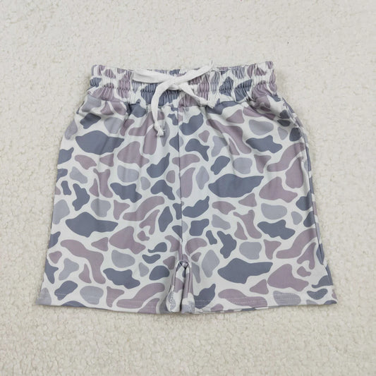 USA Warehouse (IN STOCK) SS0730 Baby Boys Southern Light Grey Camo Pockets Shorts Bottom