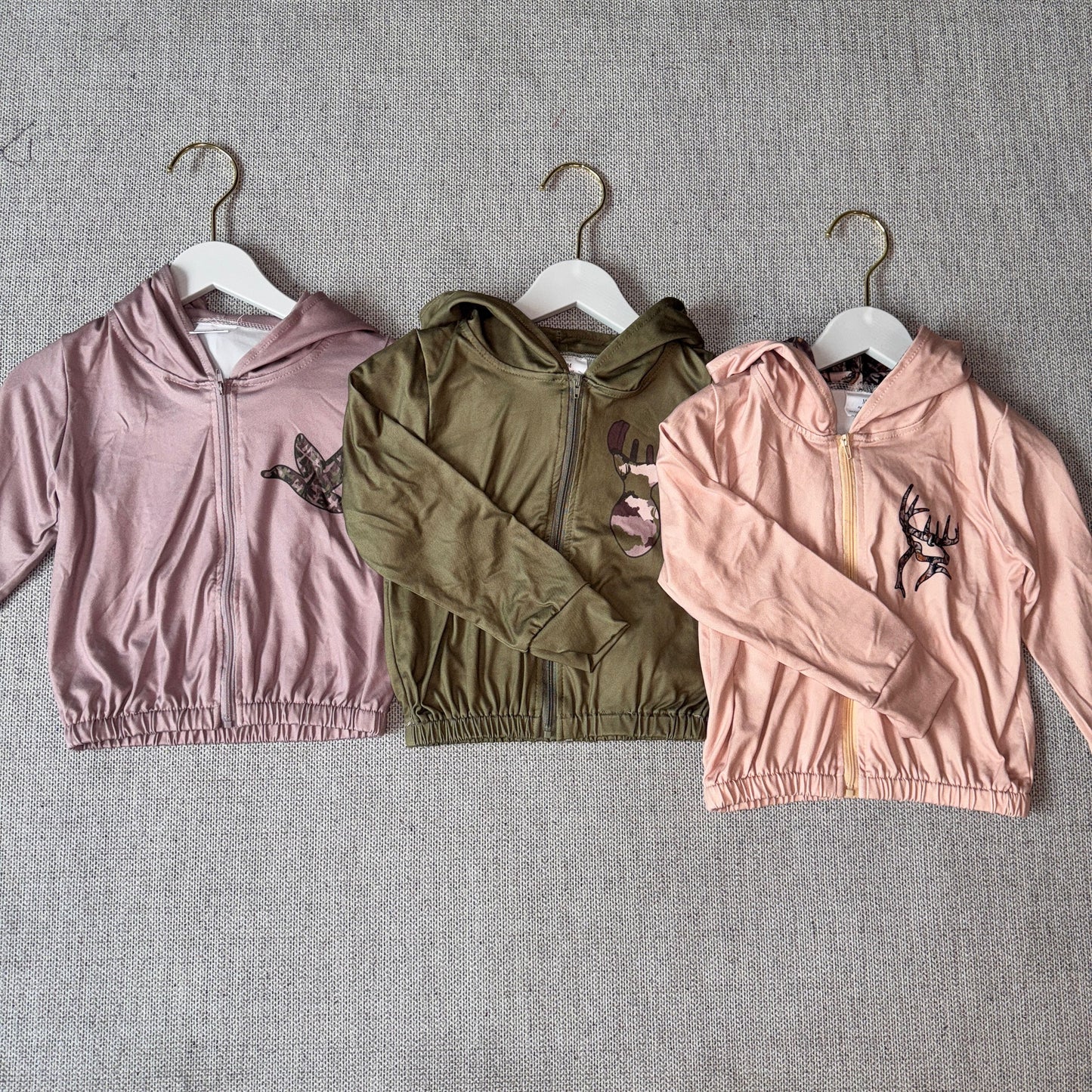 10.27 RST Sibling Boys Baby Girls Camouflage Hunting Season Hooded Tops Cardigans Jackets