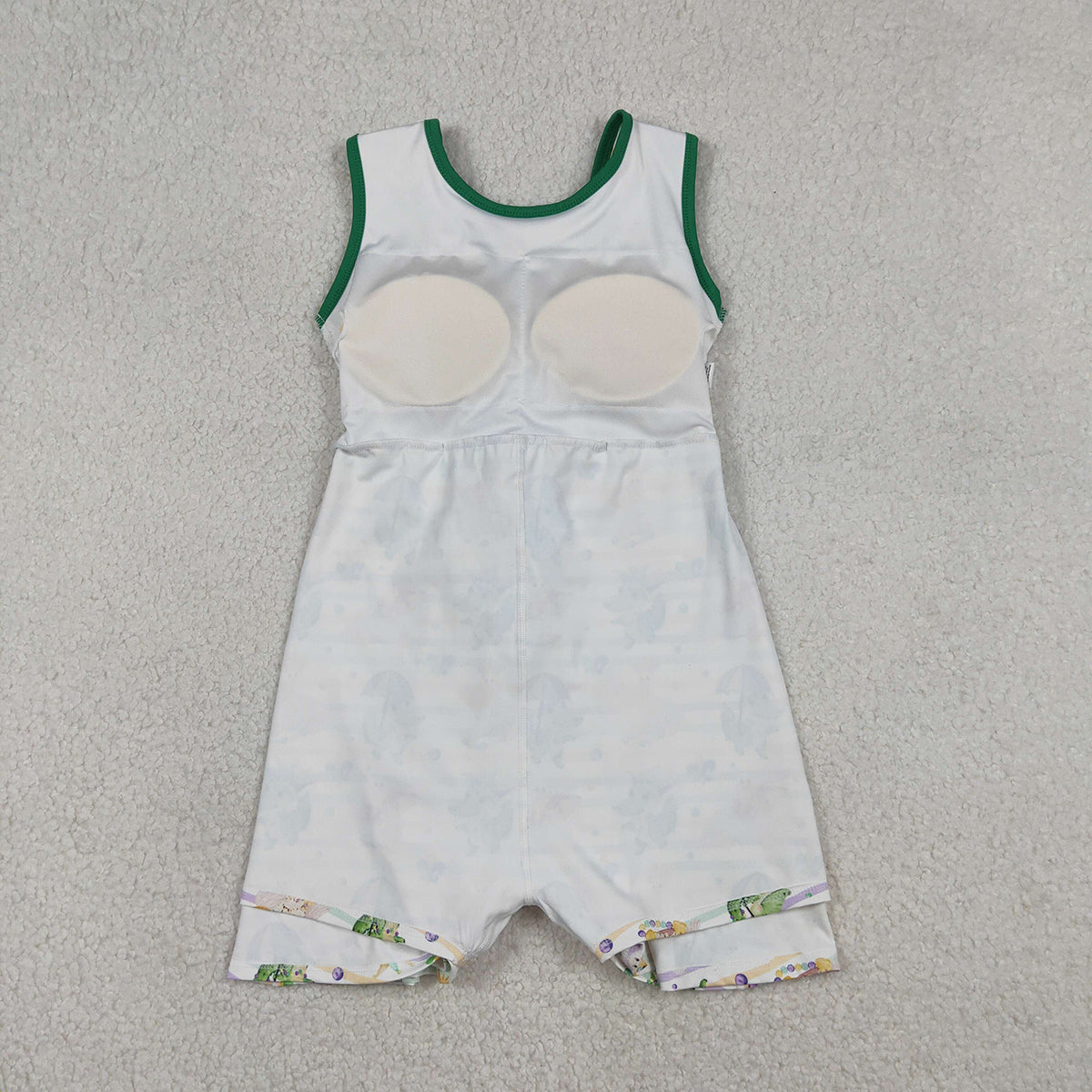 12.20 RTS NO MOQ （In stock）GSD2950 Baby Girls Mardigras Stripe Crocodiles Yoga Shorts Knee Length Dresses