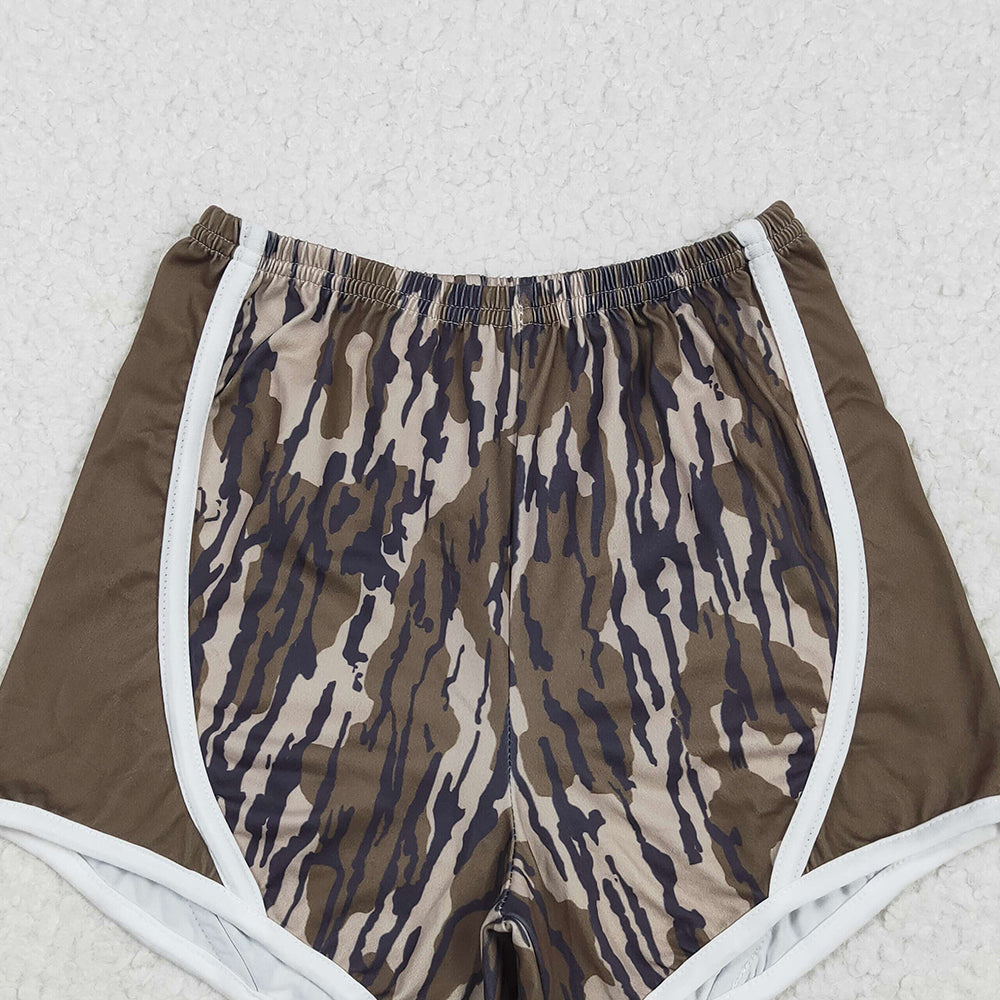 7.15 SS0528RTS NO MOQ Baby Girls Shorts Baby Girls Olive Bottomland Camo Shorts Bottoms
